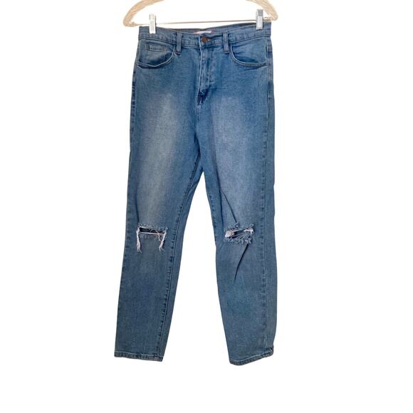 Vibe & Rant Women's Jeans Denim Size 9 (W29) Light Wash Knee Rips - Picture 1 of 6